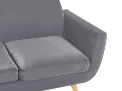Capa Para Sofa De 3 Lugares De Veludo Cinzento Bernes