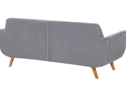 Capa Para Sofa De 2 Lugares De Veludo Cinzento Bernes