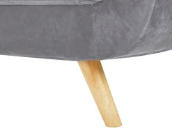 Capa Para Sofa De 2 Lugares De Veludo Cinzento Bernes