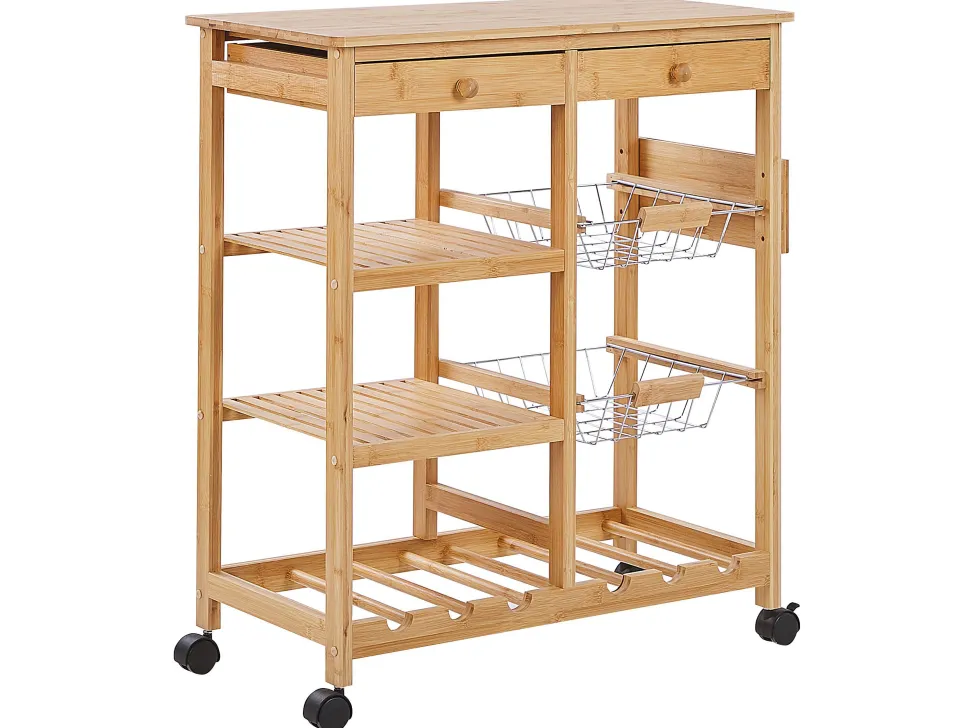 Carrinho De Cozinha Castanho Claro Morino