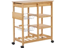 Carrinho De Cozinha Castanho Claro Morino