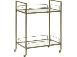 Carrinho De Cozinha Dourado Veneta