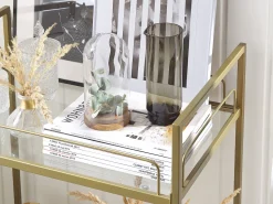 Carrinho De Cozinha Dourado Veneta