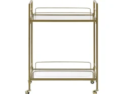 Carrinho De Cozinha Dourado Veneta
