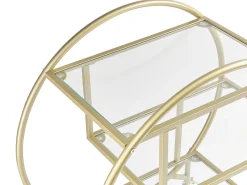 Carrinho De Cozinha Dourado Colton