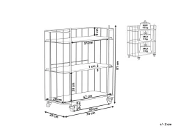 Carrinho De Cozinha Em Madeira Clara E Metal Preto Gabbs