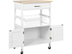 Carrinho De Cozinha Em Madeira Da Clara E Branco Lugo