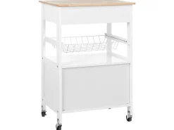 Carrinho De Cozinha Em Madeira Da Clara E Branco Lugo