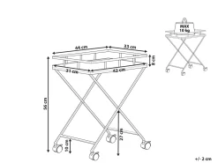 Carrinho De Cozinha Em Madeira Clara E Metal Preto Leoti