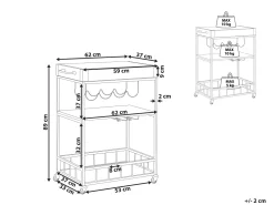 Carrinho De Cozinha Em Madeira Clara E Preto Hullet