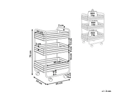 Carrinho De Cozinha Em Madeira Clara E Preto Formia