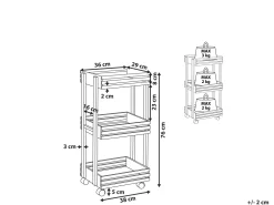 Carrinho De Cozinha Em Madeira Clara E Preto Letino