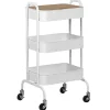 Carrinho De Cozinha Em Metal Branco Lucca