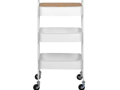 Carrinho De Cozinha Em Metal Branco Lucca