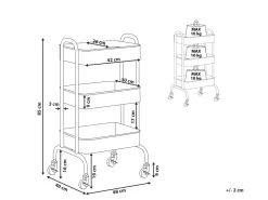 Carrinho De Cozinha Em Metal Branco Lucca