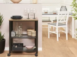 Carrinho De Cozinha Preto Bolzano