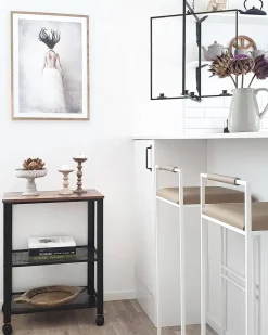 Carrinho De Cozinha Preto Bolzano