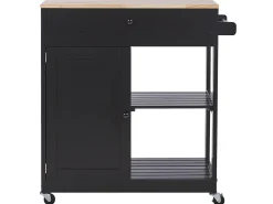 Carrinho De Cozinha Preto Trapani