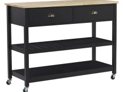 Carrinho De Cozinha Preto Navarino