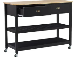 Carrinho De Cozinha Preto Navarino