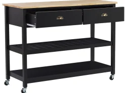 Carrinho De Cozinha Preto Navarino