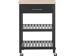 Carrinho De Cozinha Preto Hiuma