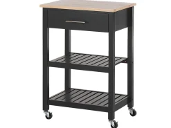Carrinho De Cozinha Preto Hiuma