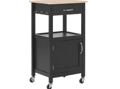 Carrinho De Cozinha Preto Siena