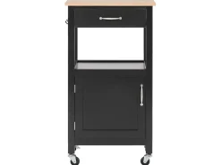 Carrinho De Cozinha Preto Siena