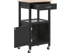 Carrinho De Cozinha Preto Siena