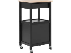 Carrinho De Cozinha Preto Siena