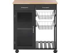 Carrinho De Cozinha Preto Boves