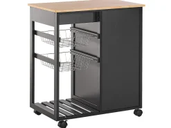 Carrinho De Cozinha Preto Boves