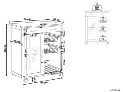 Carrinho De Cozinha Preto Boves