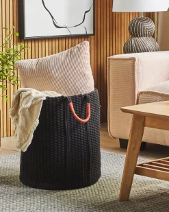 Cesto Em Algodao Preto 42 Cm Mannar