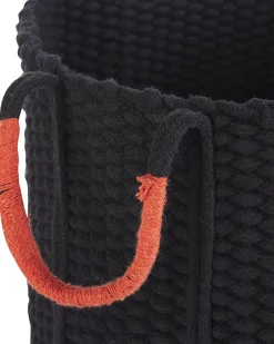 Cesto Em Algodao Preto 42 Cm Mannar