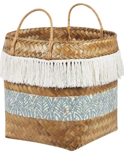 Cesto Em Bambu Natural 40 X 40 Cm Mesuji