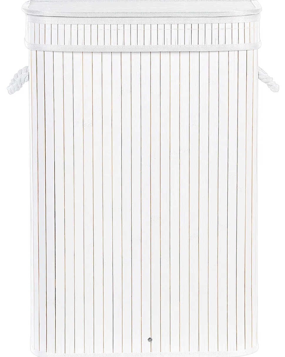 Cesto Em Madeira De Bambu Branca 60 Cm Kalutara