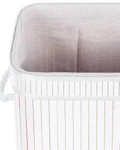 Cesto Em Madeira De Bambu Branca 60 Cm Kalutara