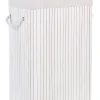 Cesto Em Madeira De Bambu Branca 60 Cm Komari