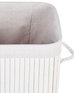 Cesto Em Madeira De Bambu Branca 60 Cm Komari
