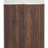 Cesto Em Madeira De Bambu Castanha Escura E Branca 60 Cm Matara