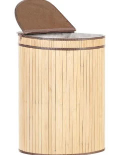 Cesto Em Madeira De Bambu Clara 60 Cm Badulla