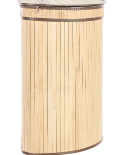 Cesto Em Madeira De Bambu Clara 60 Cm Badulla