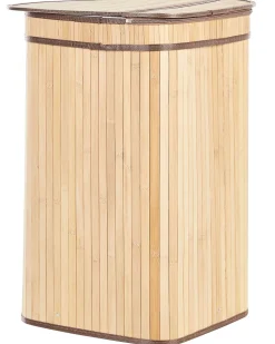 Cesto Em Madeira De Bambu Clara 60 Cm Badulla