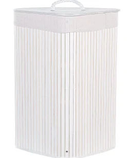 Cesto Em Madeira De Bambu Branca 60 Cm Matara