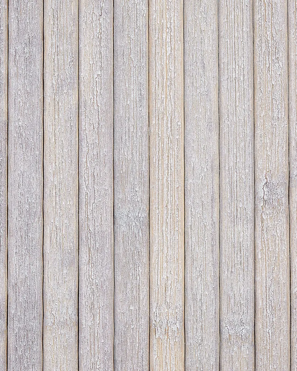 Cesto Em Madeira De Bambu Cinzenta Clara E Branca 60 Cm Komari