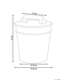 Cesto Em Rattan Branco 22 Cm Barumun