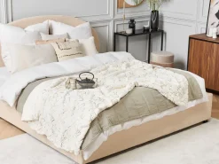 Cobertor Creme E Dourado 130 X 180 Cm Godavari