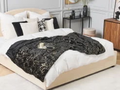 Cobertor Preto E Dourado 130 X 180 Cm Godavari